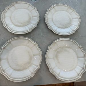 WILLIAMS SONOMA French Country Rustic Melamine Plate Set of 4